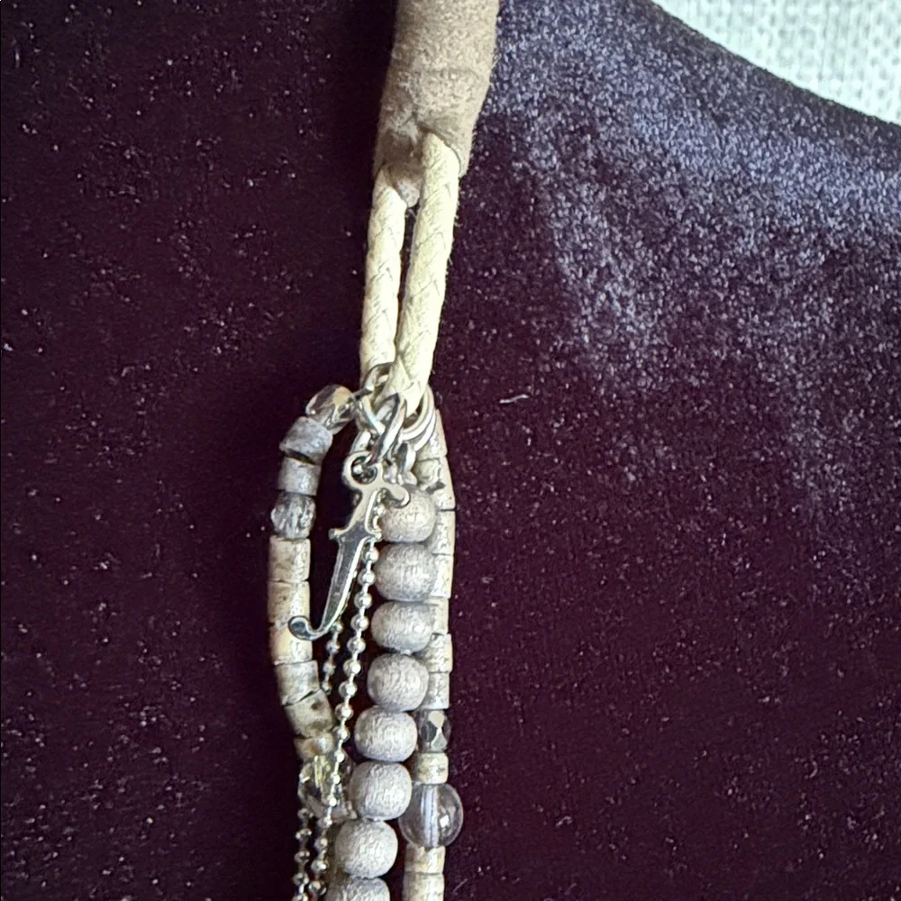 Elegant Beaded Necklace with Flower Accent